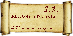 Sebestyén Károly névjegykártya